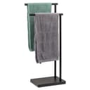 bremermann Handtuchständer Stand-Handtuchhalter 2 Stangen Schwarz Bild 2