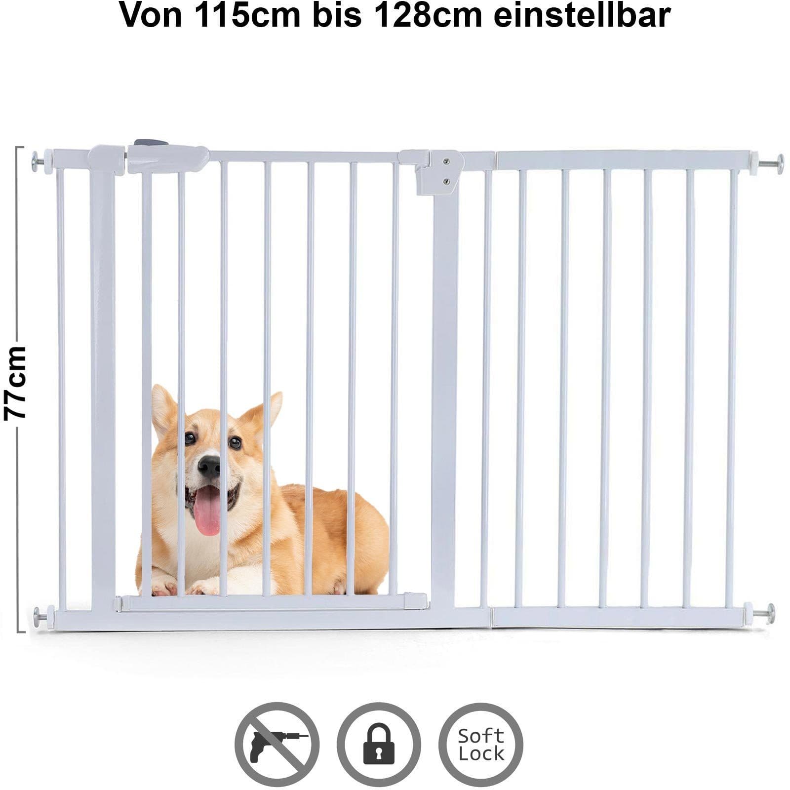 RAMROXX Treppenschutzgitter Metall Weiß - Bild 2