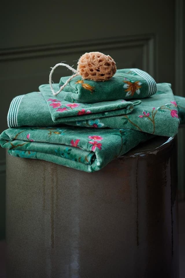 PiP Studio Handtuch Les Fleurs Grün 100% Baumwolle S0U300KX