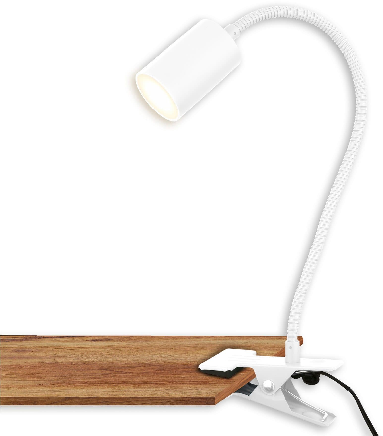 BRILONER LEUCHTEN Schreibtischlampe FLEKS Tischlampe Weiß LED