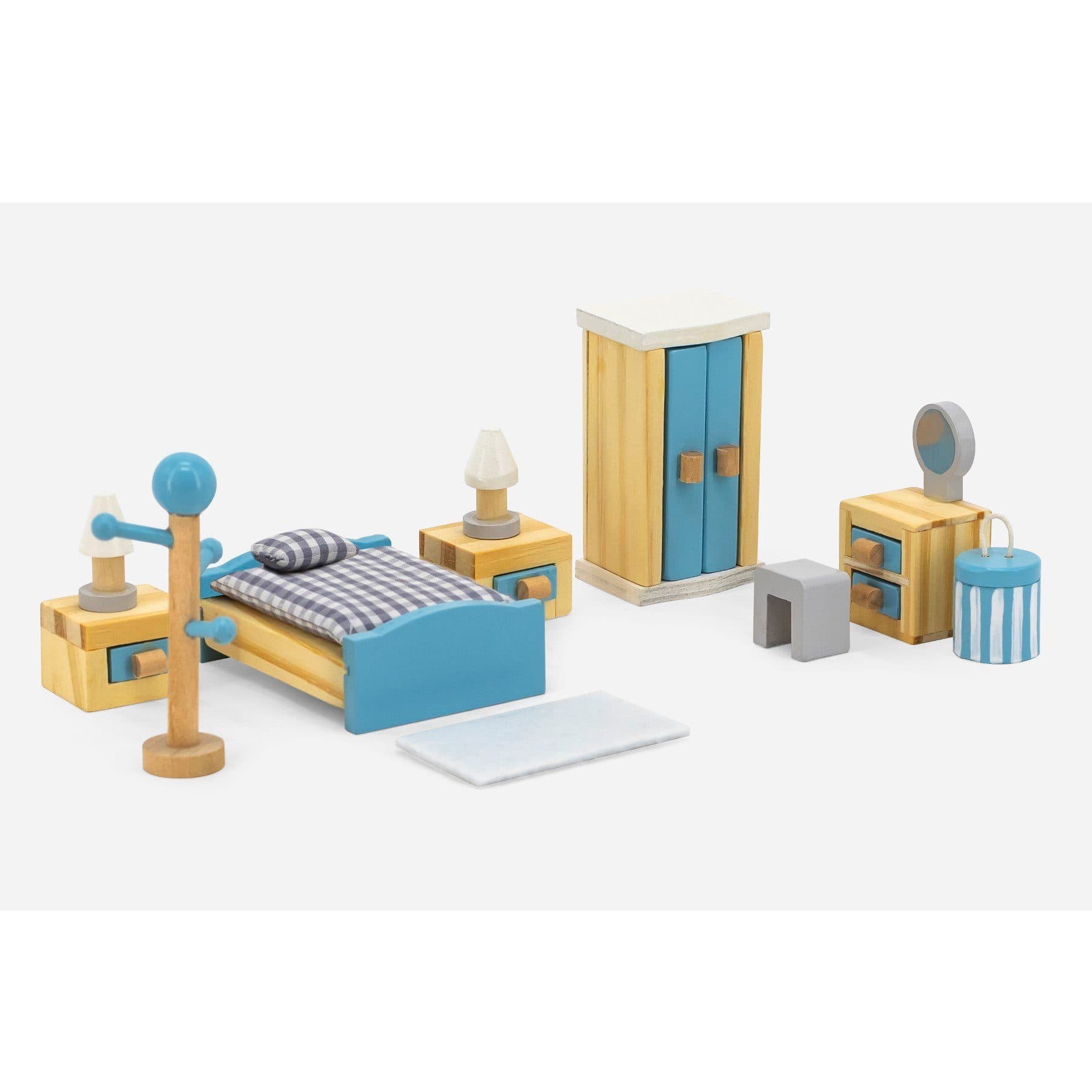 TikTakToo Puppenhausmöbel Komplettset 5 Zimmer Beige für Biegepüppchen - Bild 2