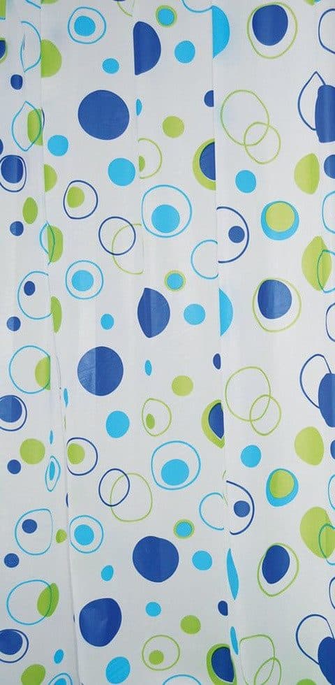 Aqualine Duschvorhang 180x200cm Weiß mit Dekor - Bild 2