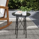 Outsunny Gartentisch Schwarz mit Blumendesign Bild 2