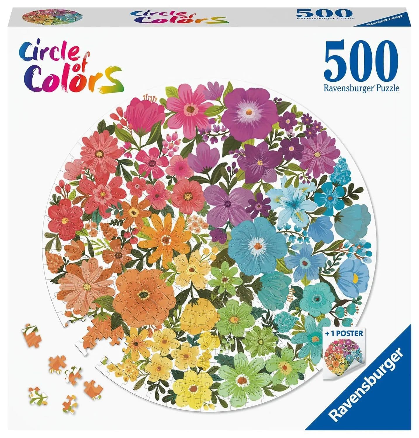 Ravensburger Puzzle Circle of Colors - Flowers 500 Teile Bunt