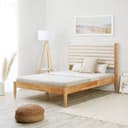 Homestyle4u Polsterbett 140x200 Bouclé Beige Bild 2