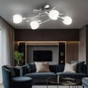 GLOBO LIGHTING Kugelleuchte 4-flammig Glas opal Chrom Bild 2