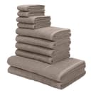 OTTO home Handtuch Set Inga 10-tlg. Braun Walkfrottier mit Bordüre Bild 2