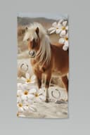 GOOD MORNING Kinder Strandtuch Fabi Beige Sand Velours Bild 2
