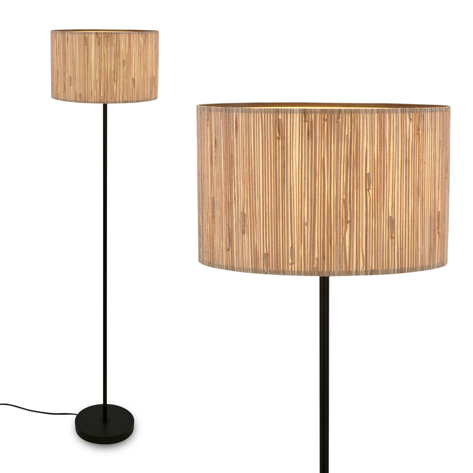 Briloner Leuchten LED Stehlampe Boho Beige Schwarz E27 - Bild 2