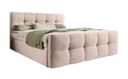 Luxusbetten24 Boxspringbett Cozy Samt Beige mit Stauraum und Topper Bild 2