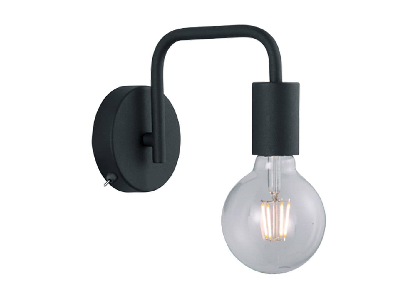 TRIO Leuchten LED Wandleuchte Schwarz Industrial mit Schalter - Bild 2