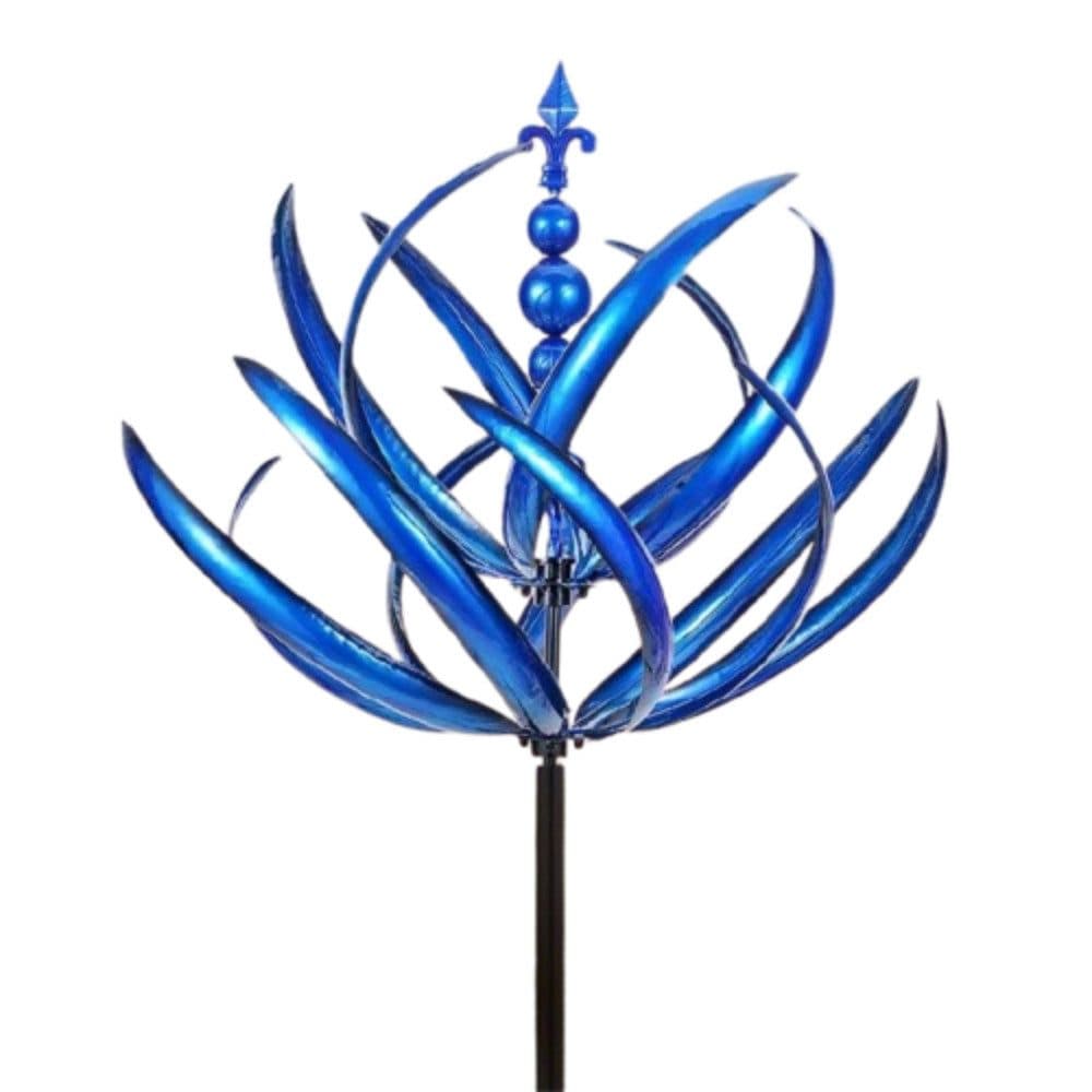 SIKAINI Schlagmetall Windspinner Garten Deko 3D-Doppelrotor Blau/Rot - Bild 2