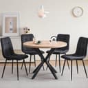 GrandCA HOME Essgruppe 5-tlg. Schwarz/Grau Nordischer Stil Bild 2