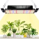 Jibenhome Pflanzenlampe 50W Vollspektrum LED Wachstumslampe Schwarz Bild 2