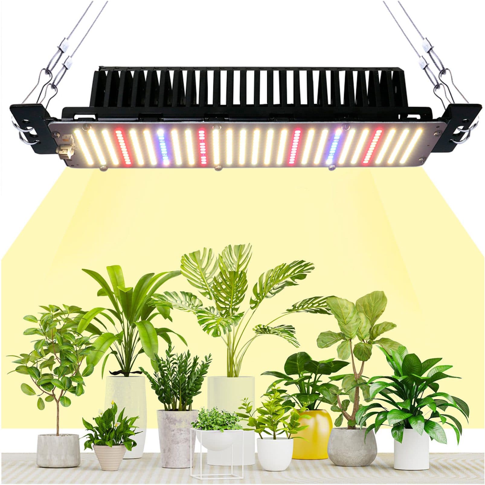 Jibenhome Pflanzenlampe 50W Vollspektrum LED Wachstumslampe Schwarz - Bild 2