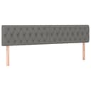 vidaXL Bett Kopfteile 2 Stk. Dunkelgrau Stoff Bild 2