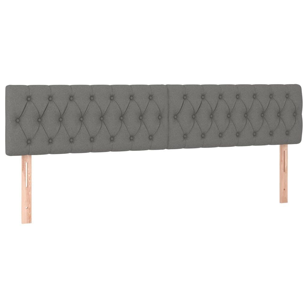 vidaXL Bett Kopfteile 2 Stk. Dunkelgrau Stoff - Bild 2