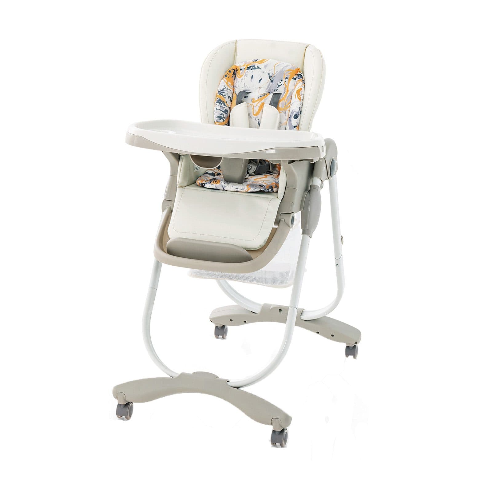 COSTWAY Hochstuhl Babystuhl Klappbar Verstellbar Liegefunktion Räder - Bild 2