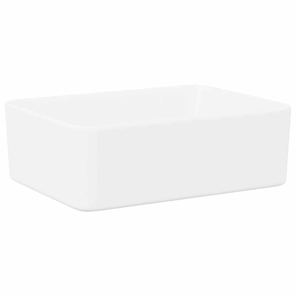 vidaXL Keramik-Waschbecken Weiß Aufsatzwaschbecken Modern - Bild 2