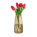 relaxdays Dekovase Vase aus Glas Braun Schlichtes Design Bild 2
