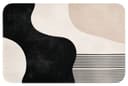 OnlyWow Badematte Abstrakt Japandi Beige Schwarz Rutschfest Bild 2
