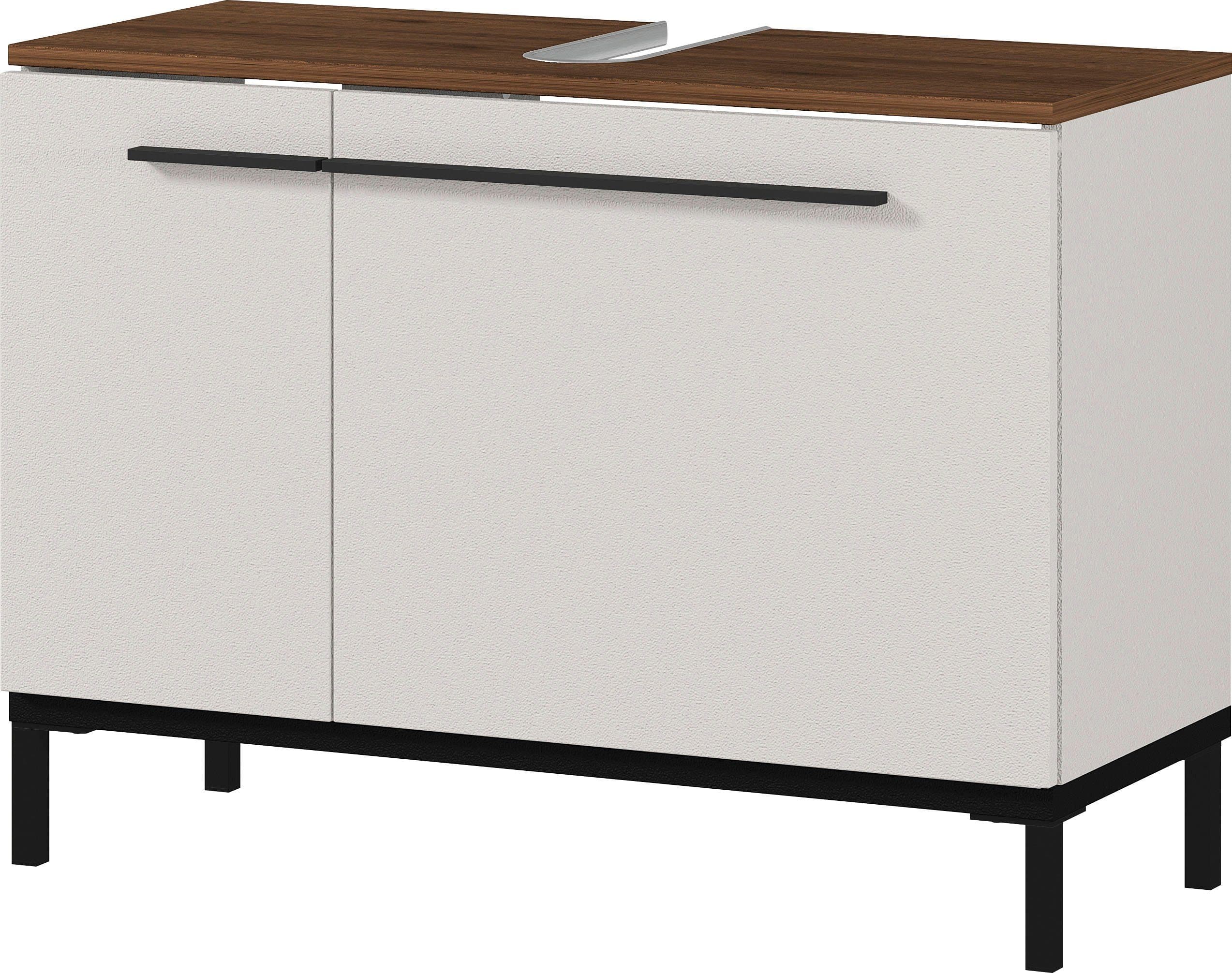Waschbeckenunterschrank GERMANIA Yonkers Braun Schwarz - Bild 2