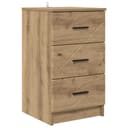 vidaXL Nachttisch Artisan-Eiche Holzwerkstoff 3 Schubladen Bild 2