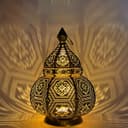 Marrakesch Orient Laterne Gold Handarbeit Teelichthalter Bild 2