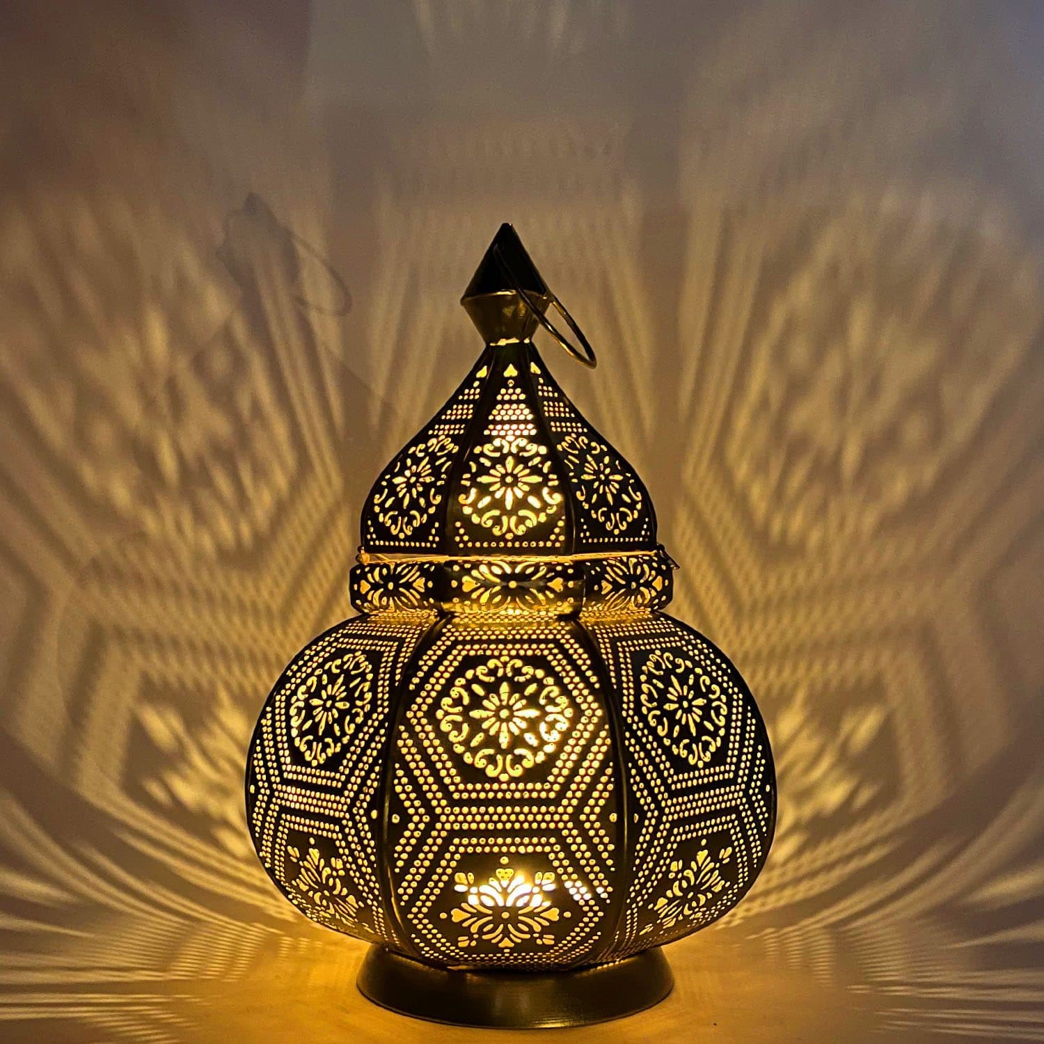 Marrakesch Orient Laterne Gold Handarbeit Teelichthalter - Bild 2