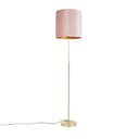 QAZQA Stehlampe Parte Rosa Samt E27 höhenverstellbar Bild 2