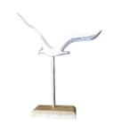 Deko-Impression Dekofigur Deko-Möwe Maritimes Deko-Objekt Aluminium + Holz massiv 25 cm Bild 2
