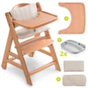 Hauck Hochstuhl Alpha Plus Move Natur inkl. Kissen & Teller Bild 2