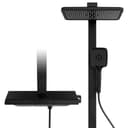 HOMELIVE Duschsystem mit Thermostat und Ablage Duschsäule mit Regendusche und Duscharmatur, mit Brausegarnitur und Kopfbrause, 30cm Kopfbraus, Schwarz Bild 2