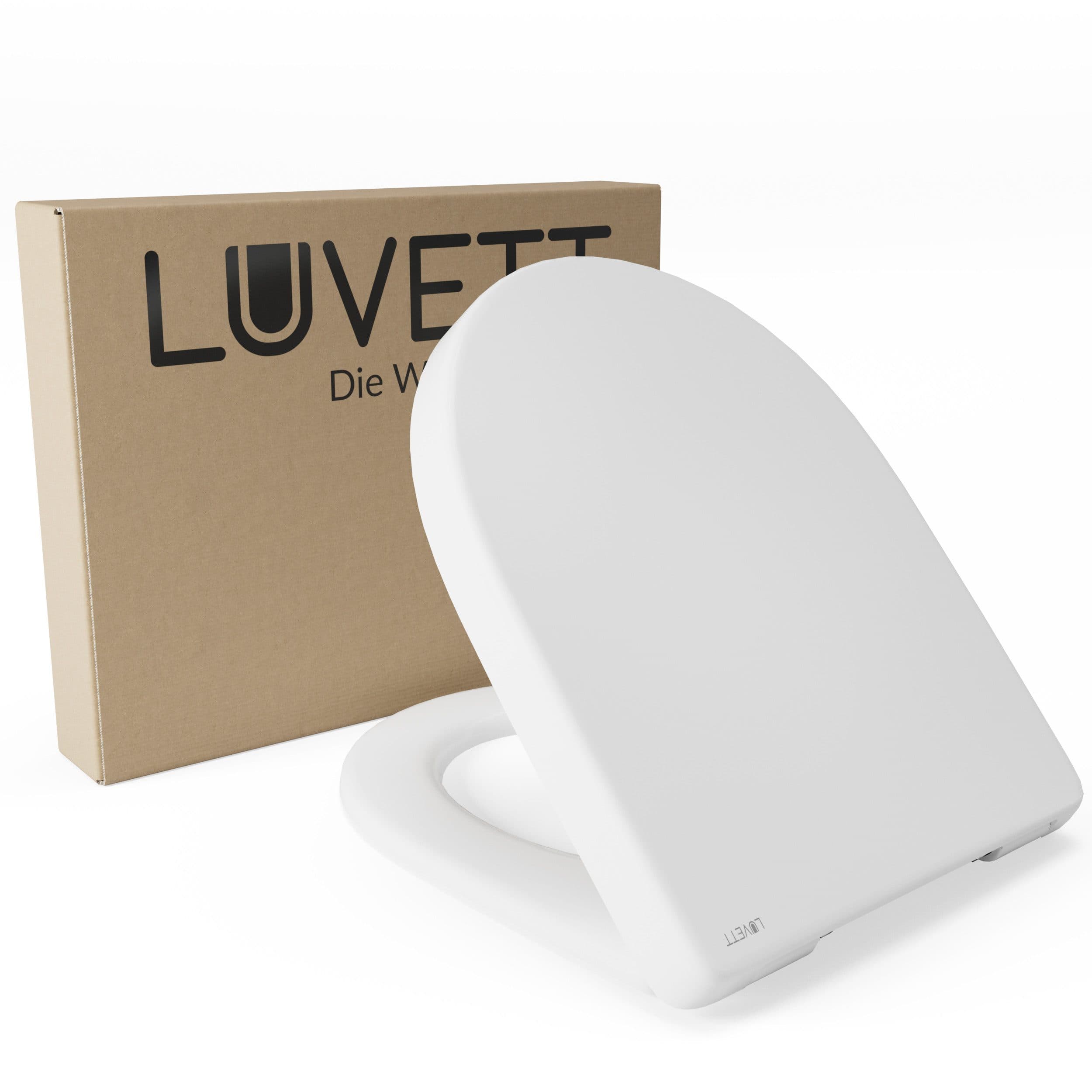 LUVETT WC-Sitz D140 Softclose D-Form Weiß Duroplast - Bild 2