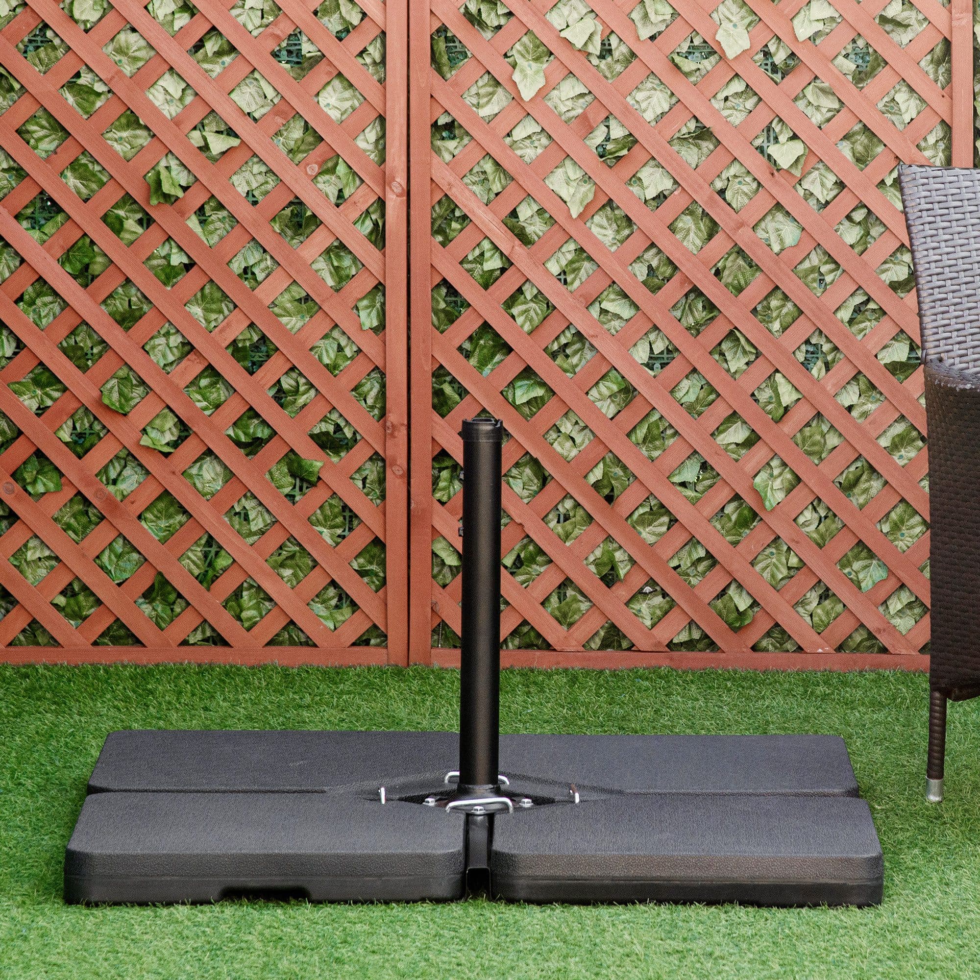 Outsunny Beschwerungsgewicht Schwarz HDPE 4-tlg. für Ampel- und Bananenschirme - Bild 2