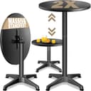 Casaria Stehtisch Schwarz Höhenverstellbar Klappbar Aluminium Bild 2