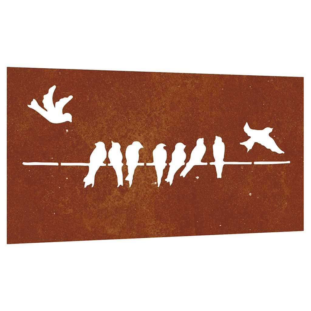 vidaXL Wandbild Garten-Wanddeko Cortenstahl Vogel-Design - Bild 2