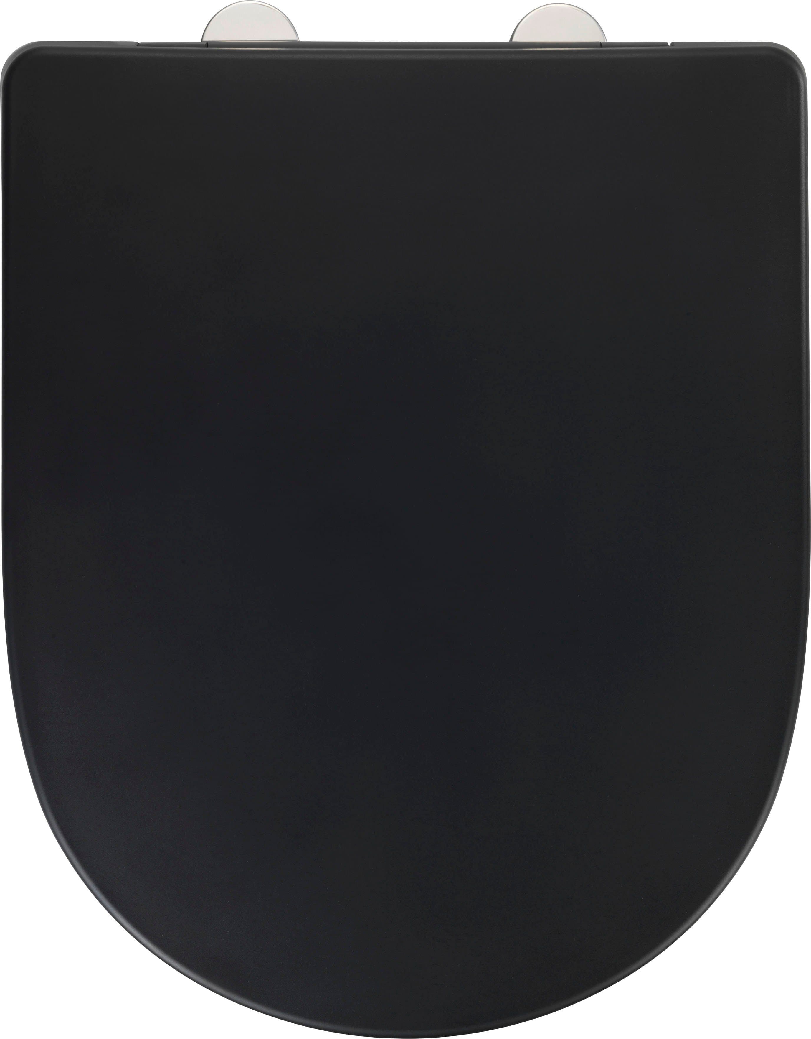 WENKO WC-Sitz Exclusive Nr. 3 Schwarz Antibakterielles Duroplast Easy-Close - Bild 2