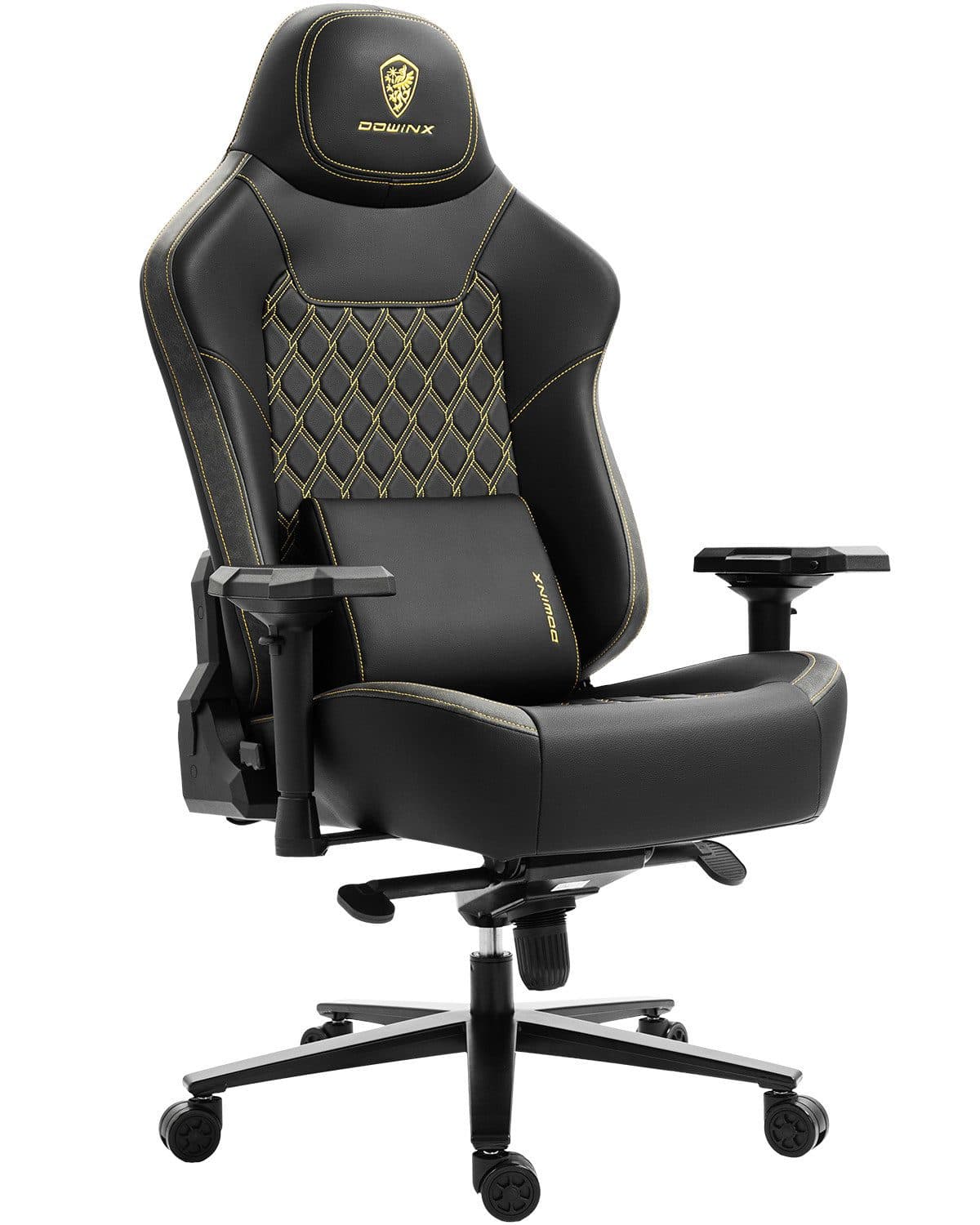 Dowinx Gaming-Stuhl Bürostuhl Schwarz 200kg Belastbarkeit 4D Armlehnen - Bild 2