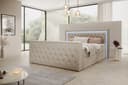 PROMETO Möbel Boxspringbett Doppelbett mit Matratze, Schubladen, TV-Lift, LED-Beleuchtung, 7-Zonen-Taschenfederkernmatratze, Topper Bild 2