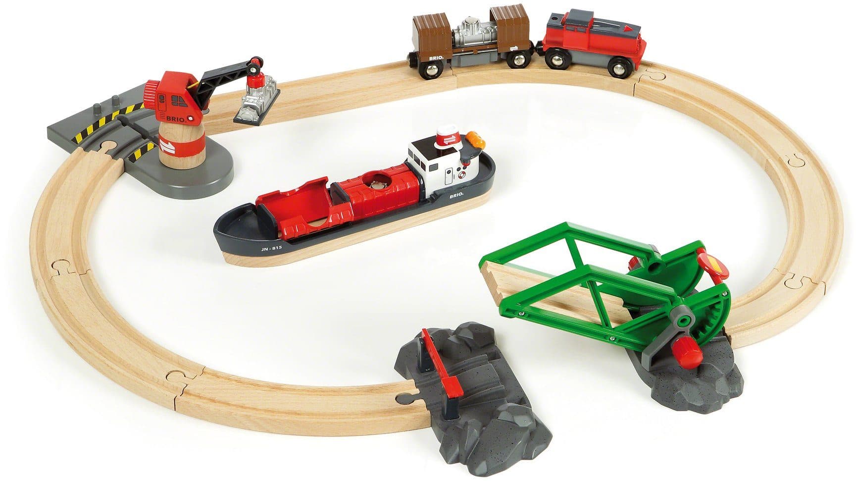 BRIO® WORLD Container Hafen Set Spielzeugeisenbahn mit Kran - Bild 2
