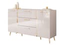 Lookway Kommode ONYX Kaschmir Weiß Gold Hochglanz Bild 2