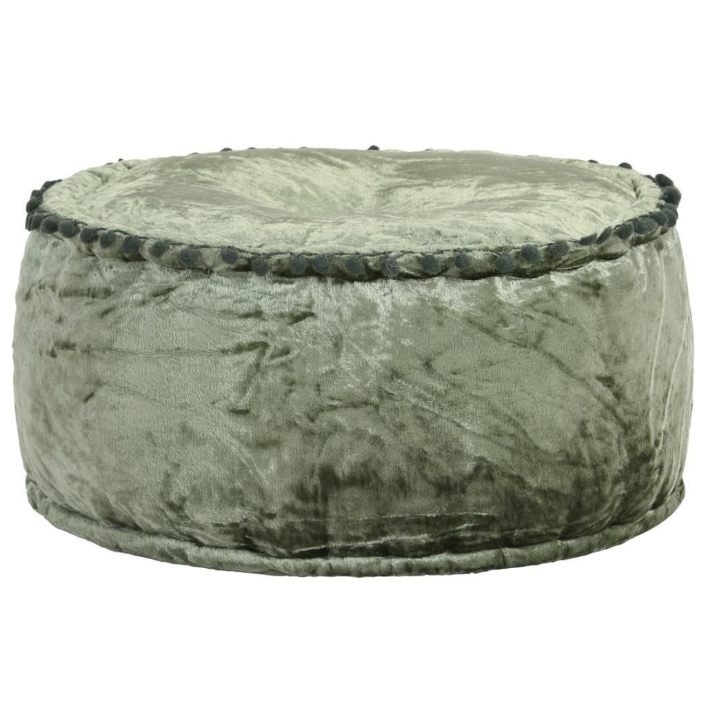vidaXL Polsterhocker Pouf Rund Samt Grün - Bild 2
