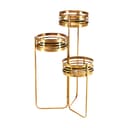 Kobolo Blumenständer Pflanzenständer Blumentreppe - gold - Metall Bild 2