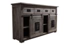 Massivmoebel24 Sideboard RAILWAY Mango grau lackiert Industrial Bild 2