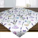 Delindo Lifestyle Mitteldecke Lavendel Weiß Strukturgewebe Bild 2