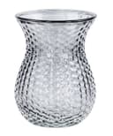 Levandeo® Retro Vase Grau Glas Blumenvase Dekovase Bild 2