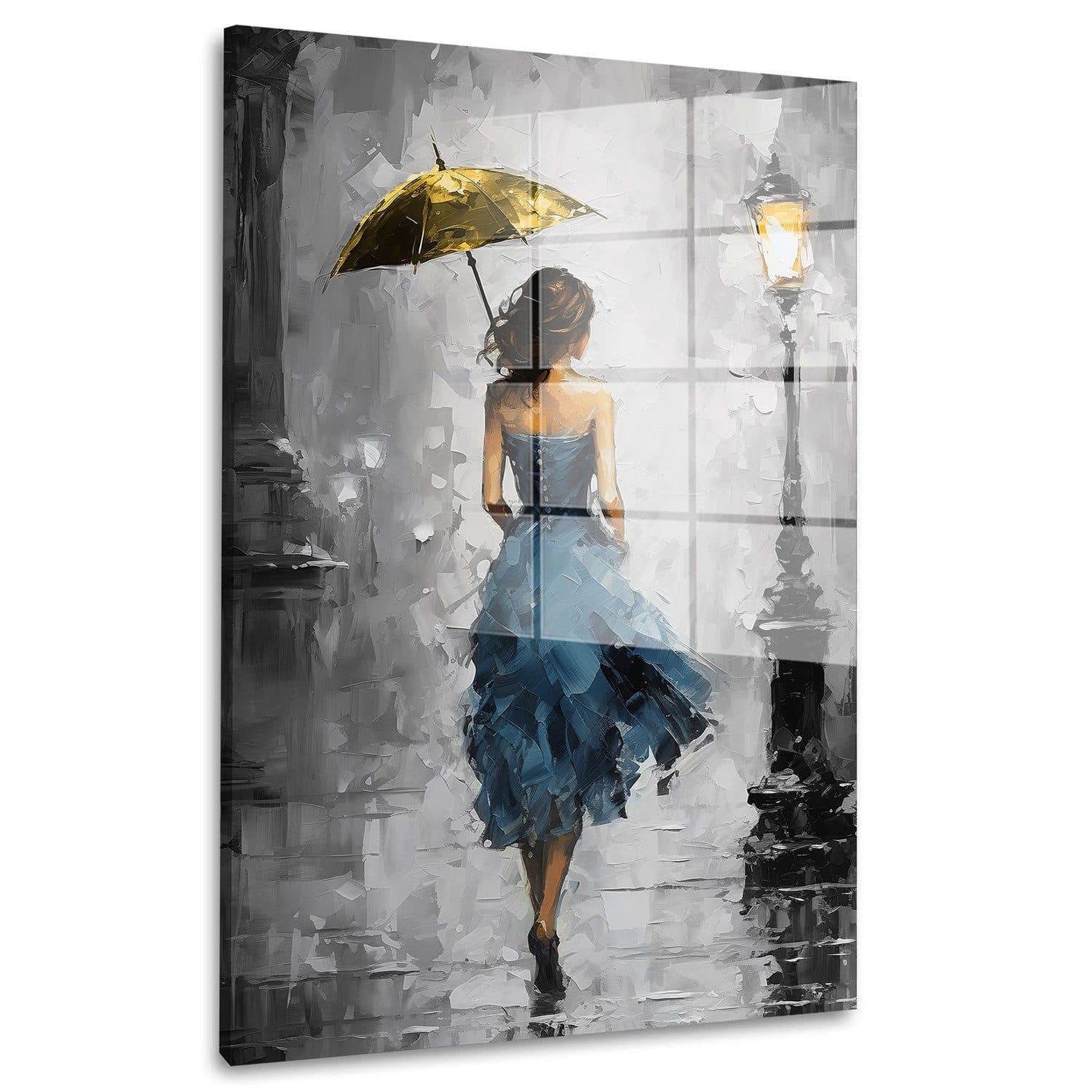Artedinoi Acrylglasbild Frau im blauen Kleid XL Wanddeko - Bild 2