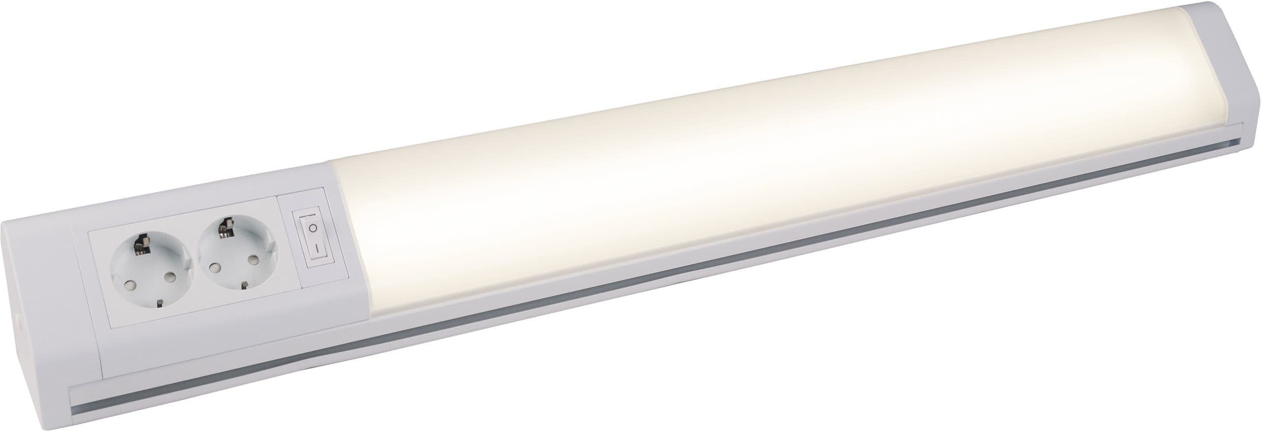 HEITRONIC Lichtleiste Bonn LED Warmweiß Silber mit 2 Steckdosen - Bild 2