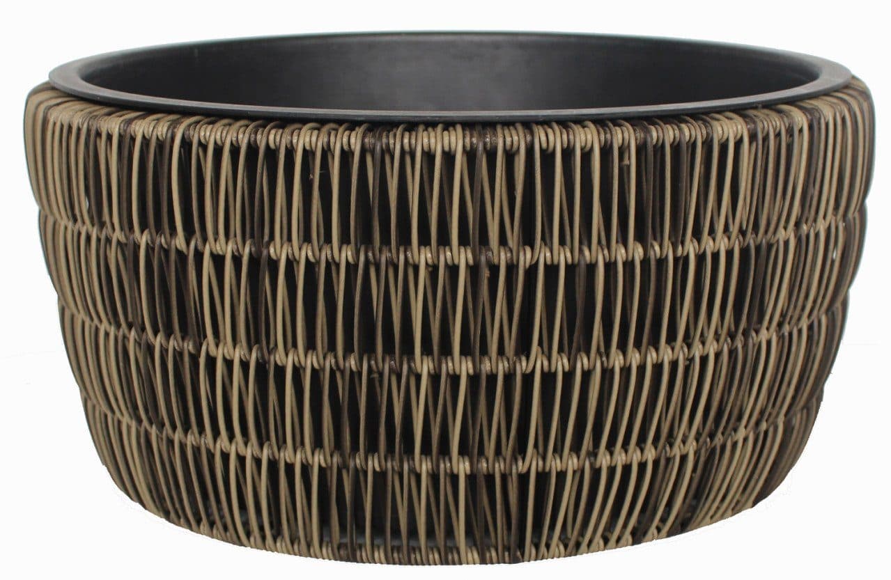 Trend Line Pflanzschale Polyrattan Braun Ø 44 cm